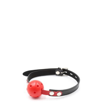 BREATHABLE BALL GAG BLACK/RED