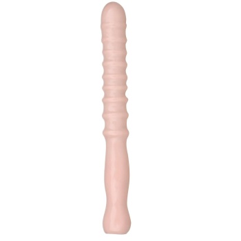 12.2" FLESH RIBBED DILDO