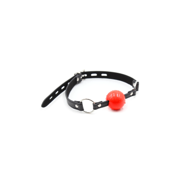 SILICONE BALL GAG BLACK/RED