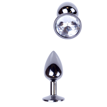 EXCLUSIVITY ANAL PLUG BLACK/WHITE SMALL