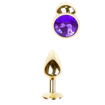 EXCLUSIVITY ANAL PLUG GOLD/PURPLE SMALL