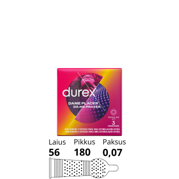 DUREX PLEASURE ME TEXTURED CONDOMS 3pcs