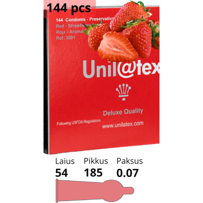 UNILATEX RED / STRAWBERRY BOX 144pcs