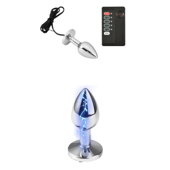 STEEL ELECTRO BUTTPLUG WITH CONTROL FIXX