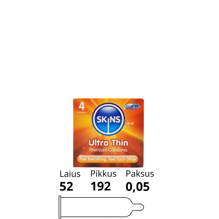 SKINS CONDOMS ULTRA THIN 4pcs