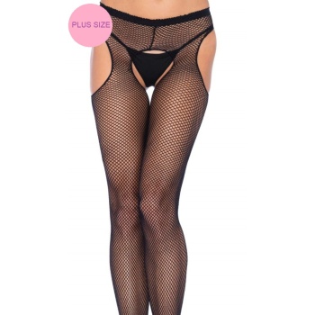 FISHNET SUSPENDER PANTYHOSE PLUS SI