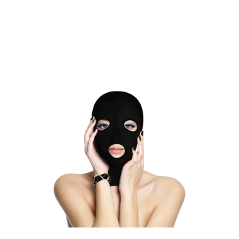 OUCH! SUBVERSION MASK - OPEN MOUTH AND EYES HOOD BLACK