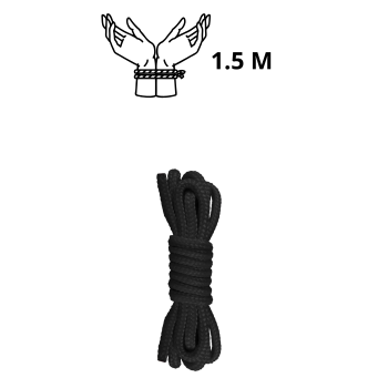 JAPANESE MINI ROPE 1,5m BLACK