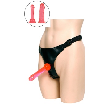 CROTCHLESS STRAP ON HARNESS + 2 DONGS