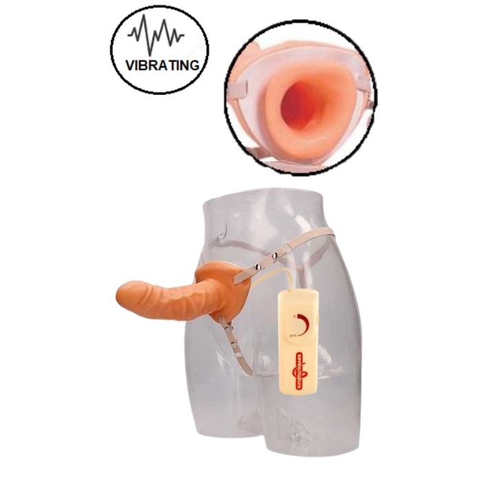 STRAP-ON VIBRATING HOLLOW EXTENDER