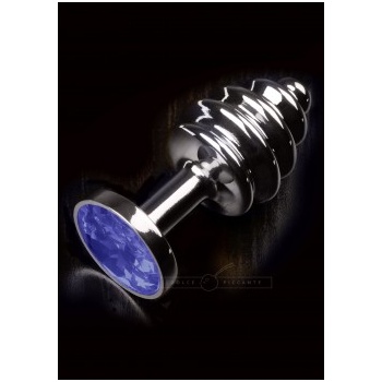 JEWELLERY RIBBED SILVER BLUE