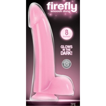 FIREFLY SMOOTH GLOWING DONG 8" PINK