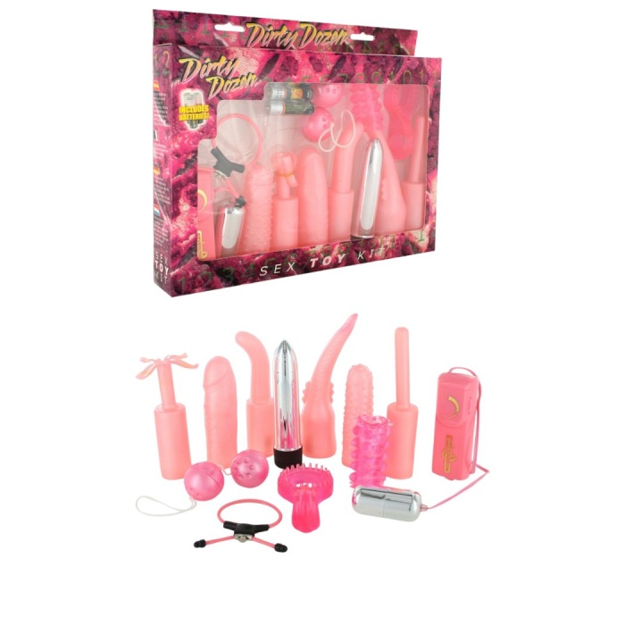 DIRTY DOZEN SEX TOY KIT PINK