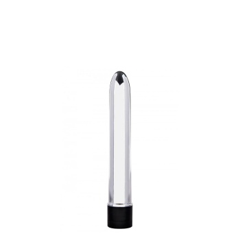 RETRO SLIMLINE VIBRATOR 17CM SILVER