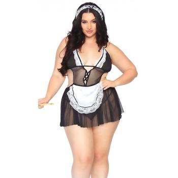 ROLEPLAY FANTASY FRENCH MAID  PLUS SIZE