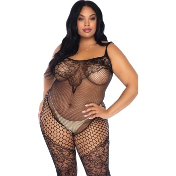 LACE & NET TANK BODYSTOCKING  PLUS SIZE