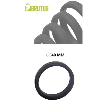 BRUTUS FLAT SLICK SILICONE COCK RING 40MM