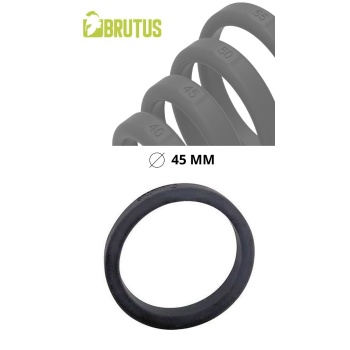BRUTUS FLAT SLICK SILICONE COCK RING 45MM