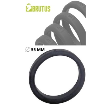 BRUTUS FLAT SLICK SILICONE COCK RING 55MM