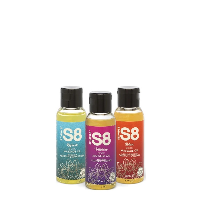 S8 EROTIC MASSAGE OIL BOX 3x 50ML