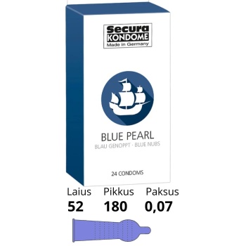 SECURA BLUE PEARL CONDOM 24 PCS