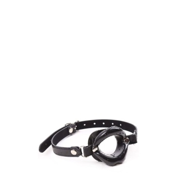 OHMAMA FETISH BLACK LIPS GAP WITH PU STRAP 