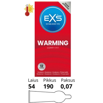 EXS WARMING CONDOMS 12 PACK