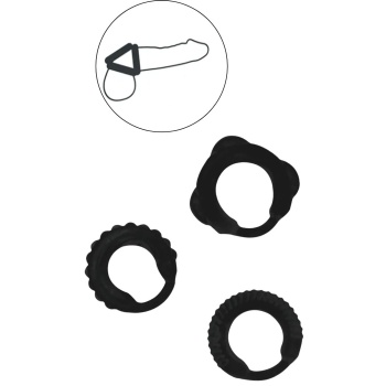 ADDICTED TOYS C-RING SET BLACK