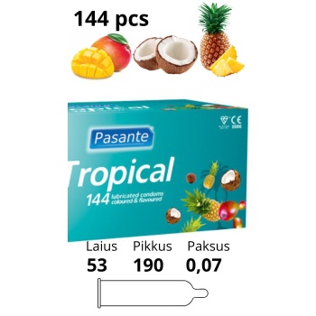 PASANTE TROPICAL COLOURED & FLAVOURED 144 PACK