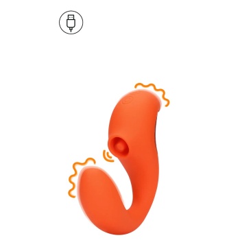 G-SPOT VIBRATOR WITH CLITORAL PULSE WAVE - UNTAMED ORANGE