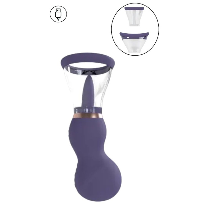 VULVA & BREAST PUMP WITH TONGUE RECHARGEABLE VULVA & BREAST PUMP WITH TONGUE RECHARGEABLE