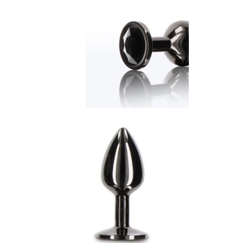 BUTT PLUG WITH BLACK DIAMOND JEWEL S