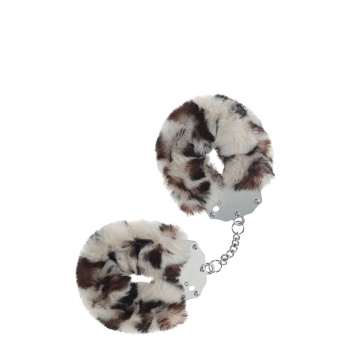 OUCH! FLUFFY CUFFS SNOW LEOPARD