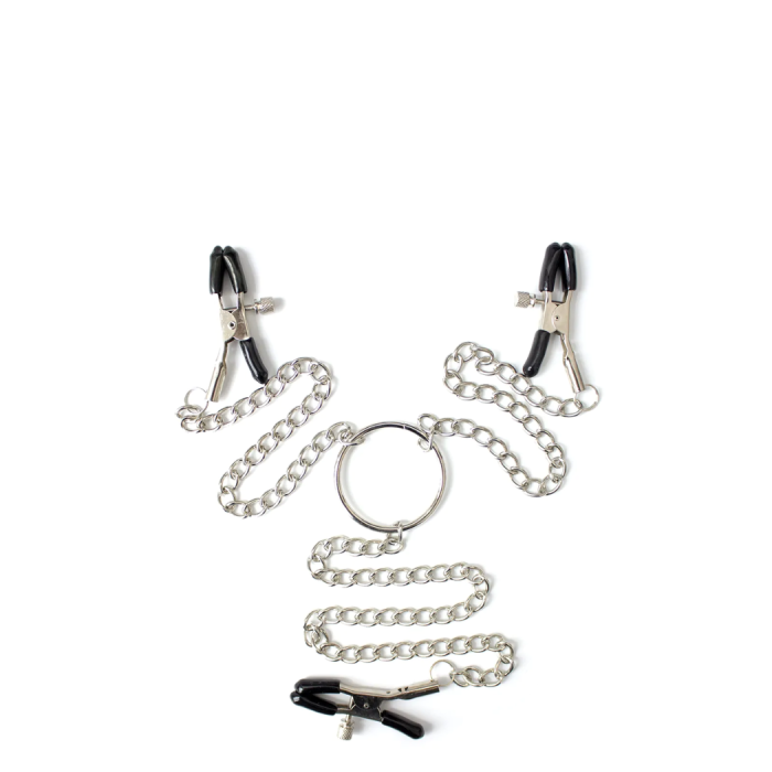 3 CLAMPS/CHAIN SILVER/BLACK