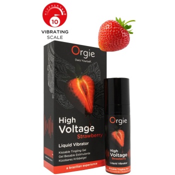 LIQUID VIBRATOR HIGH VOLTAGE STRAWBERRY 15ML