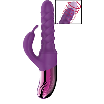 SWIRL RABBIT THRUSTING VIBRATOR She.E.O