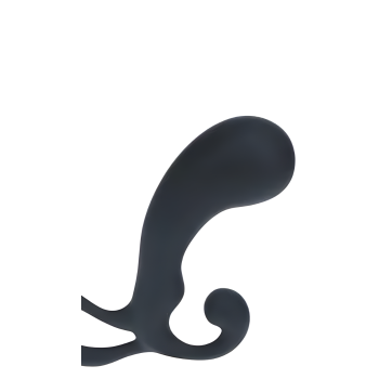 LVLZ BULB WITH LOOP SILICONE PROSTATE MASSAGER - M - BLACK