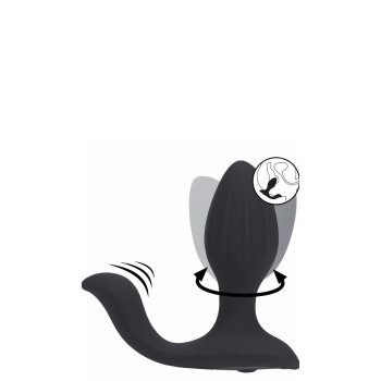 LVLZ VIBRATING AND ROTATING SILICONE ANAL PLUG