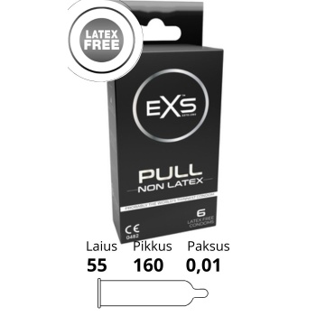 EXS PULL - ULTRA THIN NON-LATEX CONDOMS 6 tk.