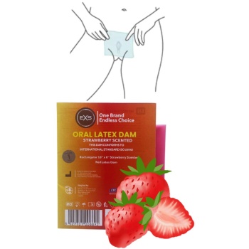 EXS ORAL DAM STRAWBERRY 1 PIECE