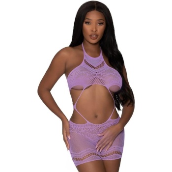 SEAMLESS CROTCHLESS ROMPER LAVENDER ONE SIZE