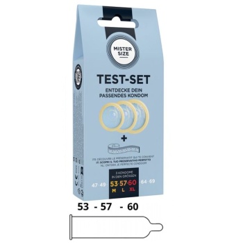 MISTER SIZE TEST PACKAGE MEDIUM 53-57-60+MEASURING TAPE