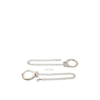 LONG CHAIN TIN HANDCUFFS SILVER