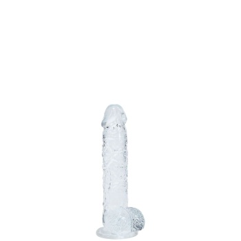 REALISTIC DILDO WITH BALLS 5" / 12,7 CM TRANSPARENT