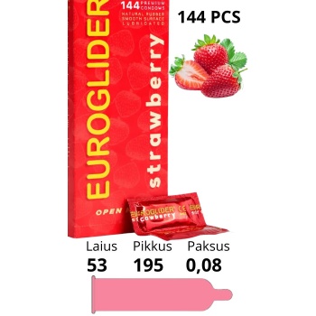 EUROGLIDER STRAWBERRY 144-PACK