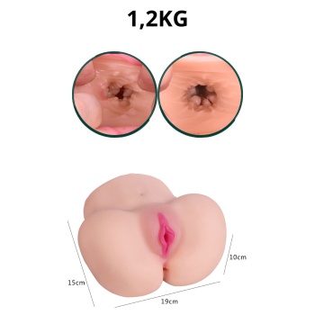 DUAL-ENTRY MASTURBATOR 1,2KG