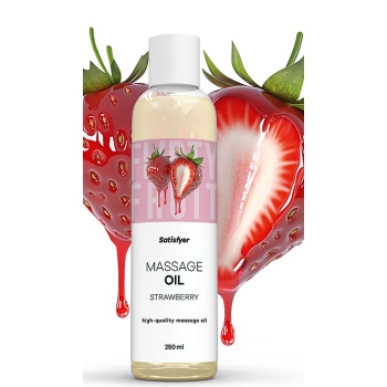 SATISFYER MASSAGE OIL STRAWBERRY 250 ML