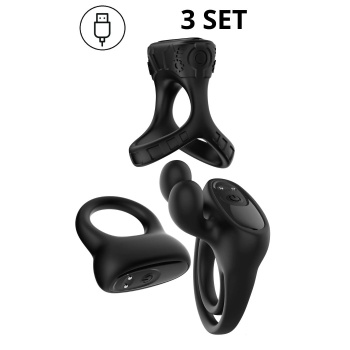 THE WAVE VIBRATING COCK RING SET