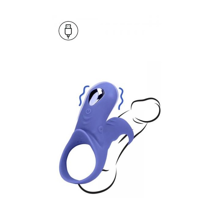 LOVELINE VIBRATING COCKRING WITH CLIT STIMULATION