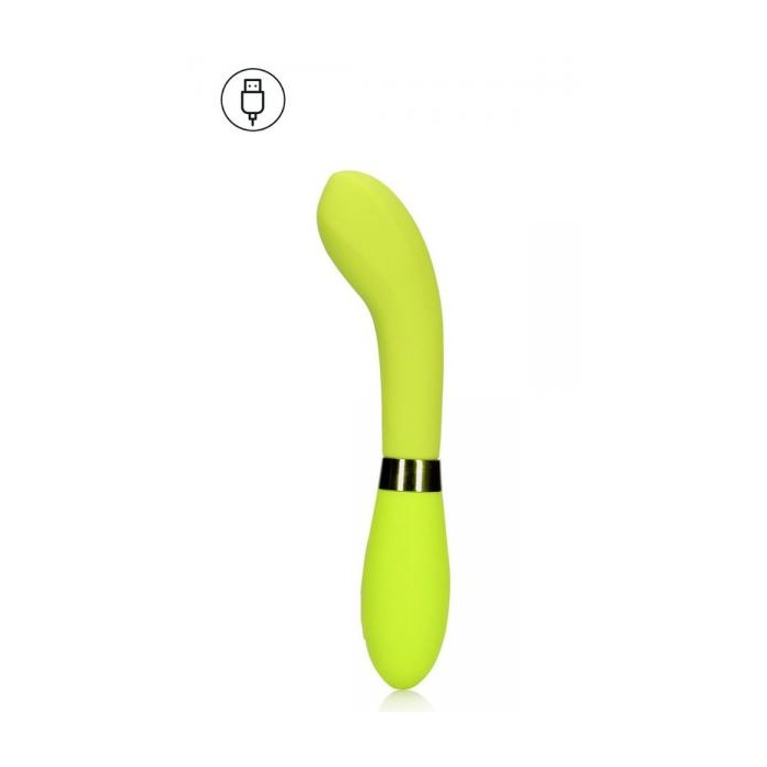 SILICONE G-SPOT VIBRATOR - LIME